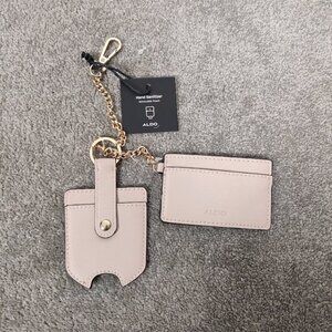 Aldo Women's Card Holder Wallet with Hand Sanitizer NEW Faux Leather Vegan